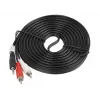 Garso kabelis LANBERG 3,5 mm lizdas – 2×RCA kištukas, 5 m, juodas