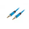 Audio kabelis Lanberg CA-MJMJ-10CU-0010-BL 1m 3,5mm kištukas–kištukas mėlynas