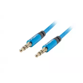 Audio kabelis Lanberg CA-MJMJ-10CU-0010-BL 1m 3,5mm kištukas–kištukas mėlynas