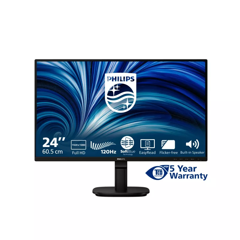 Philips 2000 serijos 24B2N2200/00 monitorius 60,5 cm (23,8 colio) 1920 x 1080 pikselių Full HD LCD juodas