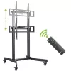 Techly ICA-TR68M elektrinis mobilus TV stovas 55–100 colių (139,7–254 cm) juodas