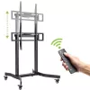 Techly ICA-TR68M elektrinis mobilus TV stovas 55–100 colių (139,7–254 cm) juodas