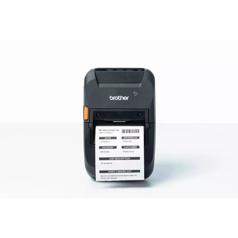Nešiojamas etikečių spausdintuvas Brother RJ3230BL, terminis, 203x203 DPI, 127 mm/s, belaidis, Wi-Fi, Bluetooth