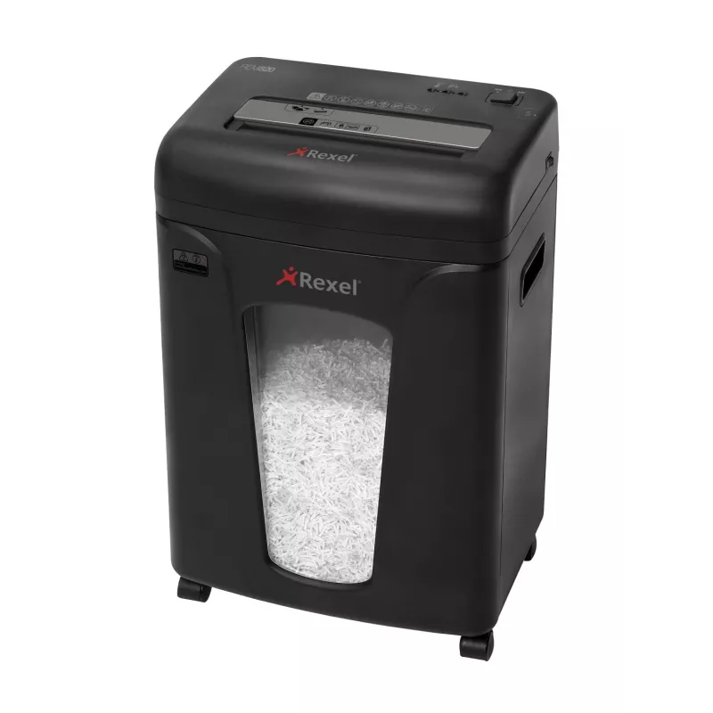 Popieriaus smulkintuvas Rexel Mercury REM820 Jam Free P5, mikropjūvis, 22,5 cm, 1,9 x 15 mm, 21 l, 8 lapų, 58 dB