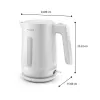 Philips 3000 serijos virdulys, 1,7 l, 2200 W, baltas, plastikas, apsauga nuo perkaitimo, belaidis