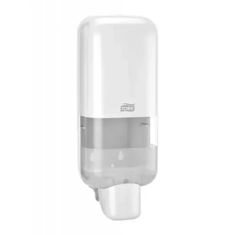 Tork S4 muilo ir dezinfekcijos dozatorius, baltas – sieninis skysčio dozatorius, modelis 564500