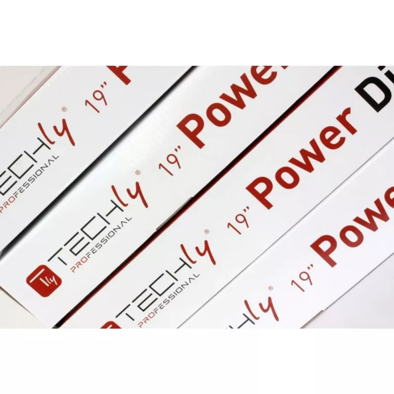 Techly Rack 19 colių PDU 12 VDE lizdų su C20 kištuku ir jungikliu