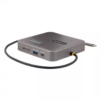 StarTech.com USB-C dokavimo stotelė, dvigubas 4K 60Hz HDMI, suderinama su Macbook Pro (M1/M2/M3/M4) ir Windows, USB-A/USB-C 10Gbps šakotuvas, 100W galios perdavimas, GbE, SD, 22in/56cm kabelis