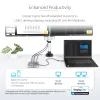 StarTech.com USB-C dokavimo stotelė, dvigubas 4K 60Hz HDMI, suderinama su Macbook Pro (M1/M2/M3/M4) ir Windows, USB-A/USB-C 10Gbps šakotuvas, 100W galios perdavimas, GbE, SD, 22in/56cm kabelis