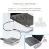 StarTech.com USB-C dokavimo stotelė, dvigubas 4K 60Hz HDMI, suderinama su Macbook Pro (M1/M2/M3/M4) ir Windows, USB-A/USB-C 10Gbps šakotuvas, 100W galios perdavimas, GbE, SD, 22in/56cm kabelis