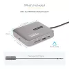 StarTech.com USB-C dokavimo stotelė, dvigubas 4K 60Hz HDMI, suderinama su Macbook Pro (M1/M2/M3/M4) ir Windows, USB-A/USB-C 10Gbps šakotuvas, 100W galios perdavimas, GbE, SD, 22in/56cm kabelis