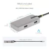 StarTech.com USB-C kelių prievadų adapteris - 4K 60Hz HDMI - HDR - 2 prievadų 5Gbps USB 3.0 centras - 100W Power Delivery perdavimas - GbE - Sertifikuotas Chromebook - Windows/macOS
