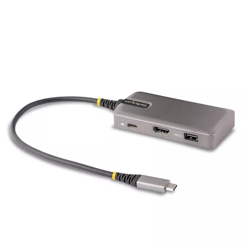 StarTech.com USB-C daugiafunkcis adapteris – 4K 60Hz HDMI su HDR – 3 prievadų USB šakotuvas – 100W Power Delivery perdavimas – sertifikuotas Chromebook