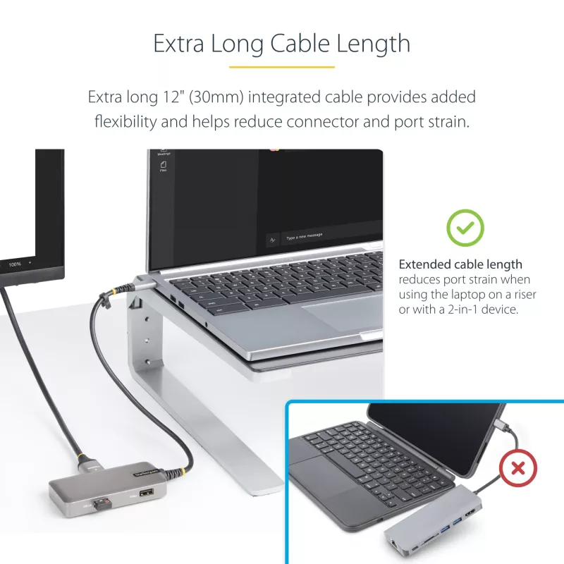 StarTech.com USB-C daugiafunkcis adapteris – 4K 60Hz HDMI su HDR – 3 prievadų USB šakotuvas – 100W Power Delivery perdavimas – sertifikuotas Chromebook
