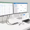 StarTech.com USB-C į Dvigubą HDMI Adapteris - USB-C arba A į 2x HDMI - 4K 60Hz - 100W Maitinimo Tiekimo Perdavimas - 30cm įmontuotas kabelis - USB į HDMI Kelių Monitorių Konverteris Nešiojamam Kompiuteriui - TAA