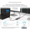 StarTech.com USB-C į Dvigubą HDMI Adapteris - USB-C arba A į 2x HDMI - 4K 60Hz - 100W Maitinimo Tiekimo Perdavimas - 30cm įmontuotas kabelis - USB į HDMI Kelių Monitorių Konverteris Nešiojamam Kompiuteriui - TAA
