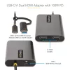 StarTech.com USB-C į Dvigubą HDMI Adapteris - USB-C arba A į 2x HDMI - 4K 60Hz - 100W Maitinimo Tiekimo Perdavimas - 30cm įmontuotas kabelis - USB į HDMI Kelių Monitorių Konverteris Nešiojamam Kompiuteriui - TAA