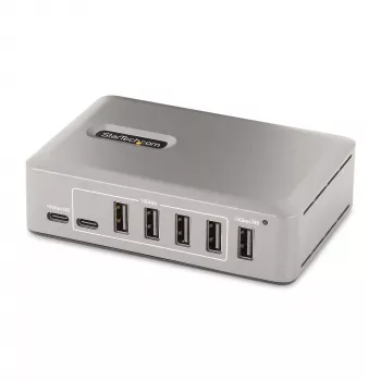 StarTech.com 10 prievadų USB-C šakotuvas - 8x USB-A / 2x USB-C - su maitinimu, 65W maitinimo blokas - USB 3.1 10Gbps - stalinis/nešiojamas USB šakotuvas su USB-IF sertifikuotu 3 pėdų fiksuojamu kabeliu
