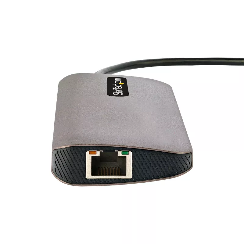 StarTech.com USB-C kelių prievadų adapteris 4K 60Hz HDMI vaizdui, 3x USB-A 5Gbps, 100W USB PD perdavimas/GbE/SD/MicroSD, 30 cm kabelis, nešiojama stotelė