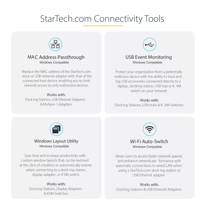 StarTech.com USB-C kelių prievadų adapteris 4K 60Hz HDMI vaizdui, 3x USB-A 5Gbps, 100W USB PD perdavimas/GbE/SD/MicroSD, 30 cm kabelis, nešiojama stotelė