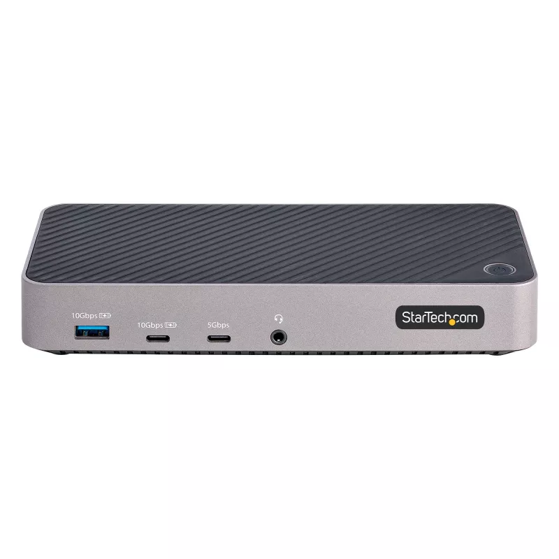 StarTech.com USB-C trijų monitorių dokavimo stotelė – HDMI/DP trigubas 4K USB-C dokas – 5x USB šakotuvas – GbE – 100W PD – universali kelių monitorių dokavimo stotelė – suderinama su Thunderbolt 3/4