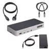 StarTech.com USB-C trijų monitorių dokavimo stotelė – HDMI/DP trigubas 4K USB-C dokas – 5x USB šakotuvas – GbE – 100W PD – universali kelių monitorių dokavimo stotelė – suderinama su Thunderbolt 3/4