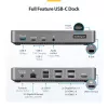 StarTech.com USB-C trijų monitorių dokavimo stotelė – HDMI/DP trigubas 4K USB-C dokas – 5x USB šakotuvas – GbE – 100W PD – universali kelių monitorių dokavimo stotelė – suderinama su Thunderbolt 3/4