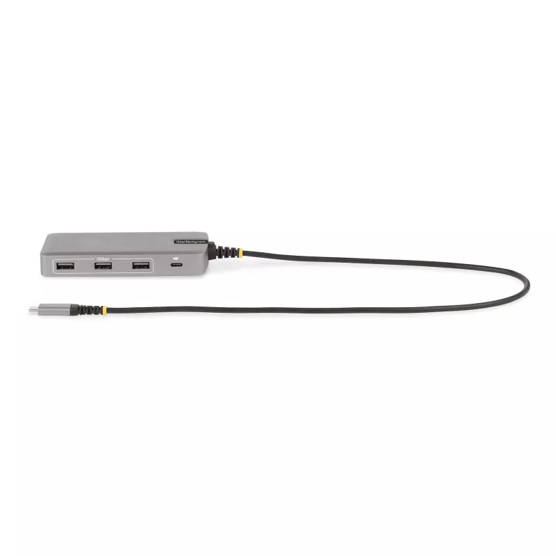StarTech.com USB-C Triple Monitor Multiport adapteris, dviguba 4K 60Hz + 4K 30Hz HDMI ir DisplayPort, 3 prievadų USB 10Gbps šakotuvas, 100W PD perdavimas, GbE, kelioninis dokas, Windows ir ChromeOS