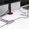 StarTech.com USB-C Triple Monitor Multiport adapteris, dviguba 4K 60Hz + 4K 30Hz HDMI ir DisplayPort, 3 prievadų USB 10Gbps šakotuvas, 100W PD perdavimas, GbE, kelioninis dokas, Windows ir ChromeOS