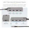 StarTech.com USB-C Triple Monitor Multiport adapteris, dviguba 4K 60Hz + 4K 30Hz HDMI ir DisplayPort, 3 prievadų USB 10Gbps šakotuvas, 100W PD perdavimas, GbE, kelioninis dokas, Windows ir ChromeOS