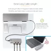 StarTech.com USB-C Triple Monitor Multiport adapteris, dviguba 4K 60Hz + 4K 30Hz HDMI ir DisplayPort, 3 prievadų USB 10Gbps šakotuvas, 100W PD perdavimas, GbE, kelioninis dokas, Windows ir ChromeOS