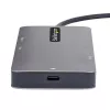 StarTech.com USB-C kelių prievadų adapteris, dvigubas HDMI vaizdas, 4K 60Hz, 2 prievadų 5Gbps USB-A šakotuvas, 100W Power Delivery perdavimas/GbE/SD/MicroSD, 12 colių/30 cm kabelis, kelioninis dokas, nešiojamojo kompiuterio dokavimo stotelė