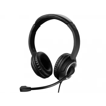 Sandberg MiniJack Chat Headset, laidinis, skambučiams/muzikai, 20–20000 Hz, 180 g, ausinės, juodos