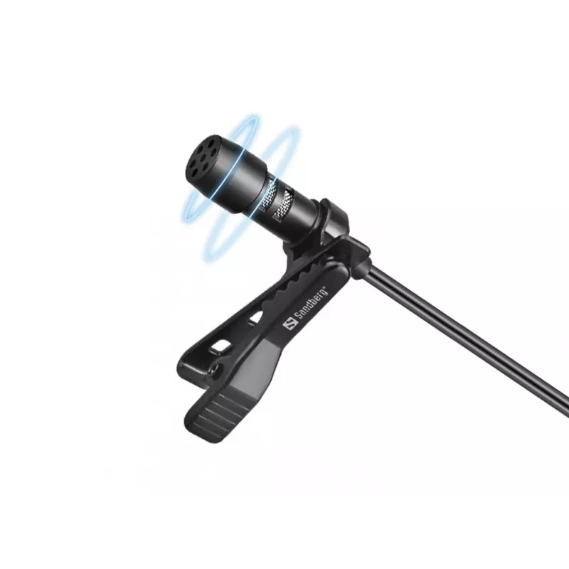 Sandberg Streamer USB segtuvinis mikrofonas, lavalier tipo, -38 dB, 50-18000 Hz, 16 bit, 48 kHz, 84 dB
