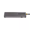 StarTech.com USB-C kelių prievadų adapteris, 4K 60Hz HDMI vaizdas, 3 prievadų 5Gbps USB šakotuvas, 100W Power Delivery perdavimas, GbE, 30 cm laidas, mini kelioninis dokas, nešiojamojo kompiuterio dokavimo stotelė