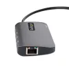 StarTech.com USB-C kelių prievadų adapteris, 4K 60Hz HDMI vaizdas, 3 prievadų 5Gbps USB šakotuvas, 100W Power Delivery perdavimas, GbE, 30 cm laidas, mini kelioninis dokas, nešiojamojo kompiuterio dokavimo stotelė