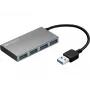 Sandberg USB 3.0 Pocket Hub 4 prievadai, USB 3.2 Gen 1 Type-A, 5000 Mbit/s, balta, aliuminis