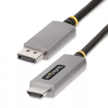 StarTech.com 6ft (2m) DisplayPort į HDMI adapterio laidas, 8K 60Hz, 4K 144Hz, HDR10, DP 1.4 į HDMI 2.1 aktyvus vaizdo keitiklis, DisplayPort staliniam kompiuteriui prie HDMI monitoriaus, M/M