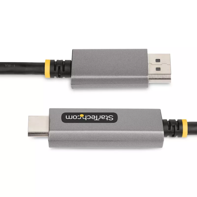 StarTech.com 6ft (2m) DisplayPort į HDMI adapterio laidas, 8K 60Hz, 4K 144Hz, HDR10, DP 1.4 į HDMI 2.1 aktyvus vaizdo keitiklis, DisplayPort staliniam kompiuteriui prie HDMI monitoriaus, M/M