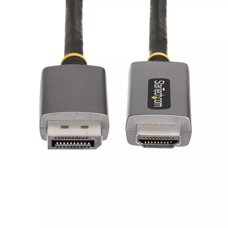 StarTech.com 6ft (2m) DisplayPort į HDMI adapterio laidas, 8K 60Hz, 4K 144Hz, HDR10, DP 1.4 į HDMI 2.1 aktyvus vaizdo keitiklis, DisplayPort staliniam kompiuteriui prie HDMI monitoriaus, M/M