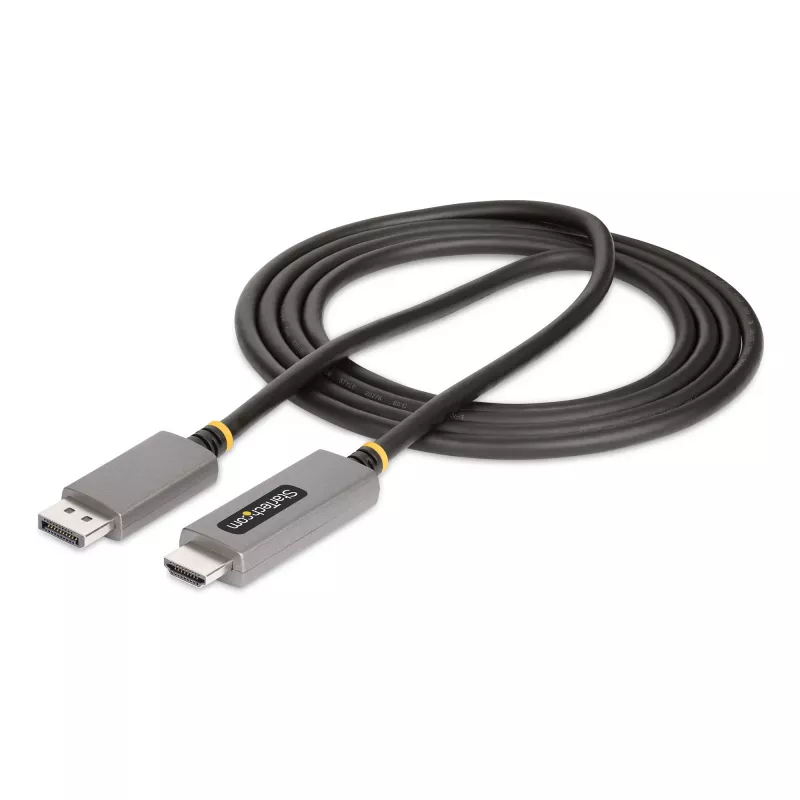 StarTech.com 6ft (2m) DisplayPort į HDMI adapterio laidas, 8K 60Hz, 4K 144Hz, HDR10, DP 1.4 į HDMI 2.1 aktyvus vaizdo keitiklis, DisplayPort staliniam kompiuteriui prie HDMI monitoriaus, M/M