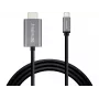 Sandberg USB-C į HDMI laidas 2M, 2 m, USB Type-C, HDMI, Kištukas, Kištukas, Tiesus
