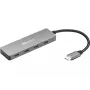 Sandberg 136-41 USB-C į 4x USB-C šakotuvas, USB-C 3.1, 10 Gbit/s, aliuminis, 0,15 m kabelis