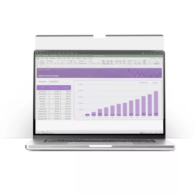 StarTech.com privatumo ekrano apsauga 13 colių MacBook Air M2/M3, nuimamas ir reversinis, blizgus/matinis, magnetinis, 51% mėlynos šviesos mažinimas