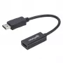 Manhattan DisplayPort 1.1 į HDMI adapterio kabelis, 1080p@60Hz, Kištukas į Lizdą, Juodas, 15 cm, DP su fiksatoriumi, Ne dvikryptis, Trejų metų garantija
