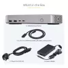 StarTech.com USB4 dokų stotelė dviem monitoriams, Dual 4K 120Hz arba Single 8K 60Hz HDMI, 100W nešiojamojo kompiuterio įkrovimas, 2.5GbE, USB-C kelių monitorių dokas, be tvarkyklių