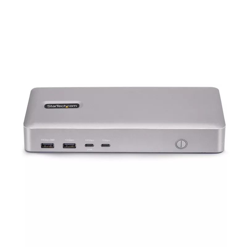 StarTech.com USB4 dokų stotelė dviem monitoriams, Dual 4K 120Hz arba Single 8K 60Hz HDMI, 100W nešiojamojo kompiuterio įkrovimas, 2.5GbE, USB-C kelių monitorių dokas, be tvarkyklių