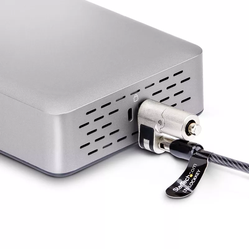 StarTech.com USB4 dokų stotelė dviem monitoriams, Dual 4K 120Hz arba Single 8K 60Hz HDMI, 100W nešiojamojo kompiuterio įkrovimas, 2.5GbE, USB-C kelių monitorių dokas, be tvarkyklių