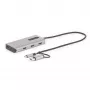 StarTech.com USB-C kelių prievadų adapteris su pritvirtintu USB-C į USB-A adapteriu, dvigubas HDMI (4K30Hz/1080p60Hz), 3x USB-A 5Gbps, mini kelioninis dokas, nešiojamojo kompiuterio dokavimo stotelė, 40 cm laidas