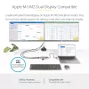StarTech.com USB-C kelių prievadų adapteris su pritvirtintu USB-C į USB-A adapteriu, dvigubas HDMI (4K30Hz/1080p60Hz), 3x USB-A 5Gbps, mini kelioninis dokas, nešiojamojo kompiuterio dokavimo stotelė, 40 cm laidas